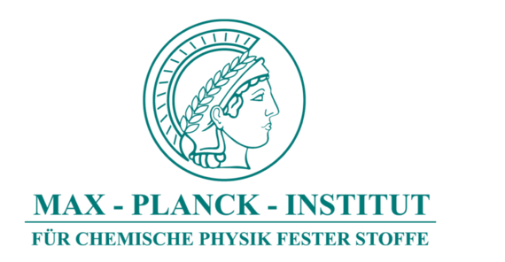 Logo des Max-Planck-Instituts für Chemische Physik fester Stoffe mit klassischem Rundemblem und Minerva-Profil.